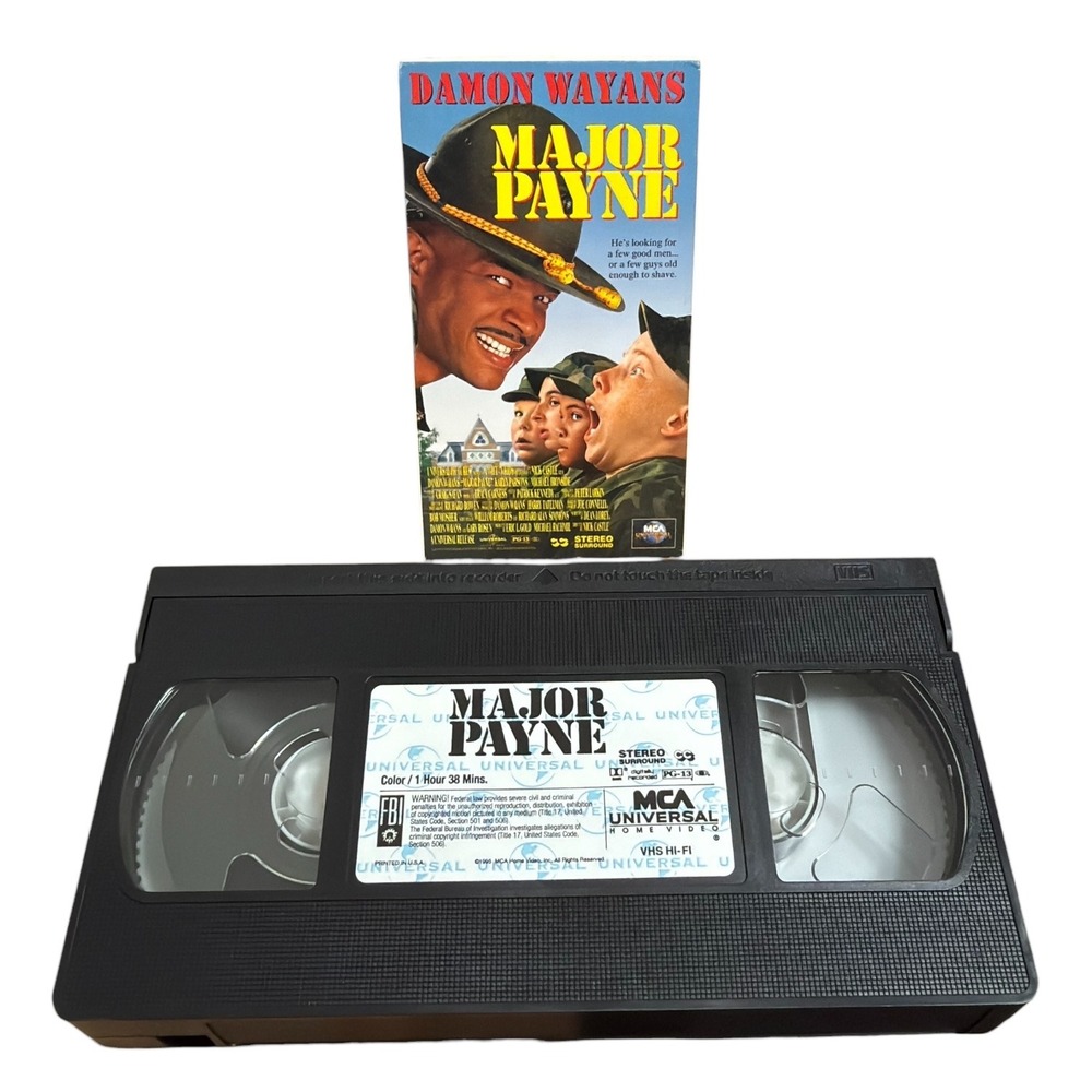 Major Payne VHS Movie‎ Damon Wayans Comedy Film MCA Universal Video